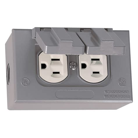 lowes weatherproof electrical box|receptacle box for outside lowe's.